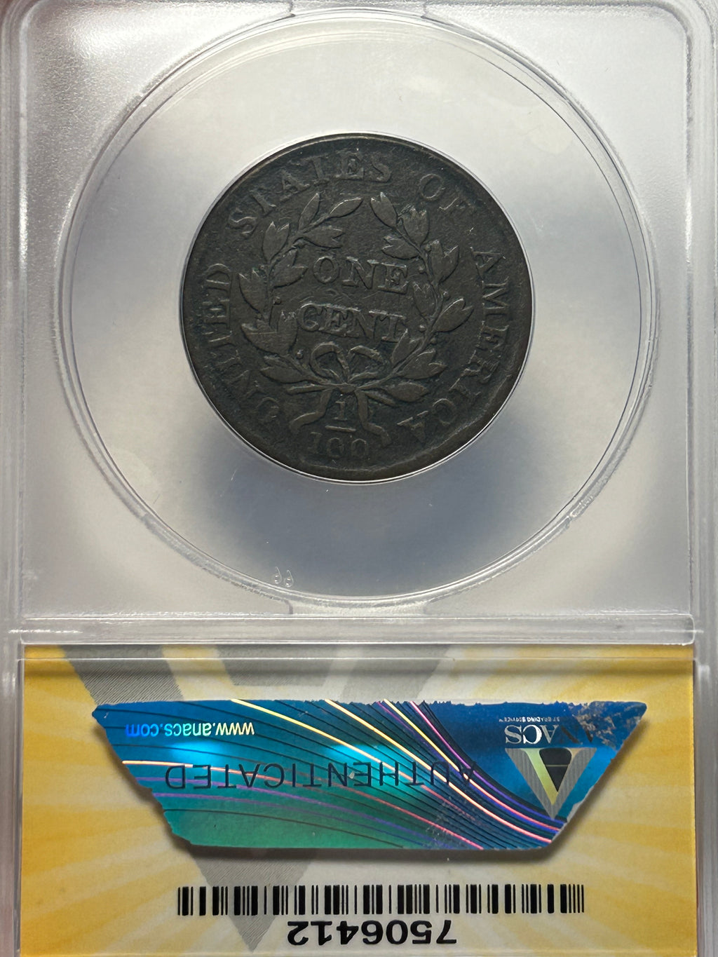 1803 Draped Bust Large Cent - ANACS VG-10 Details