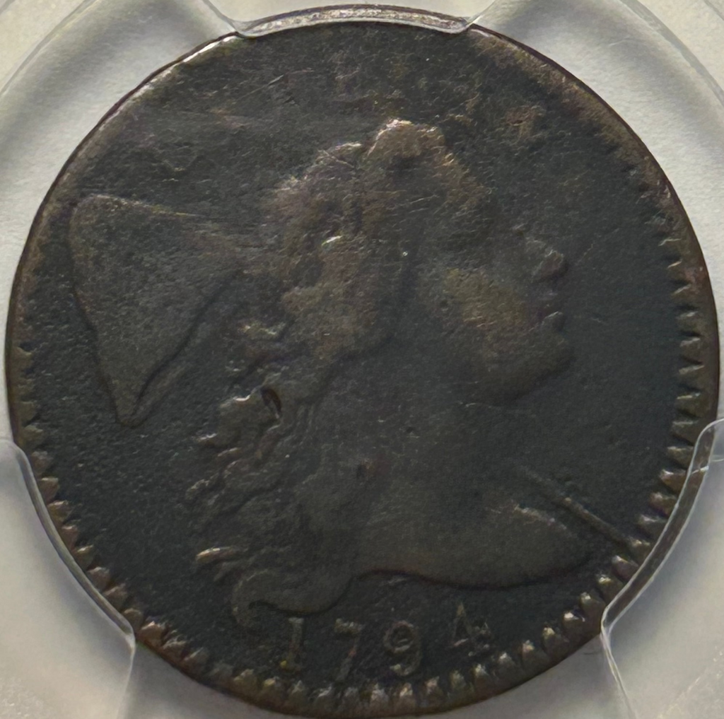 1794 Flowing Hair Large Cent - VF Details