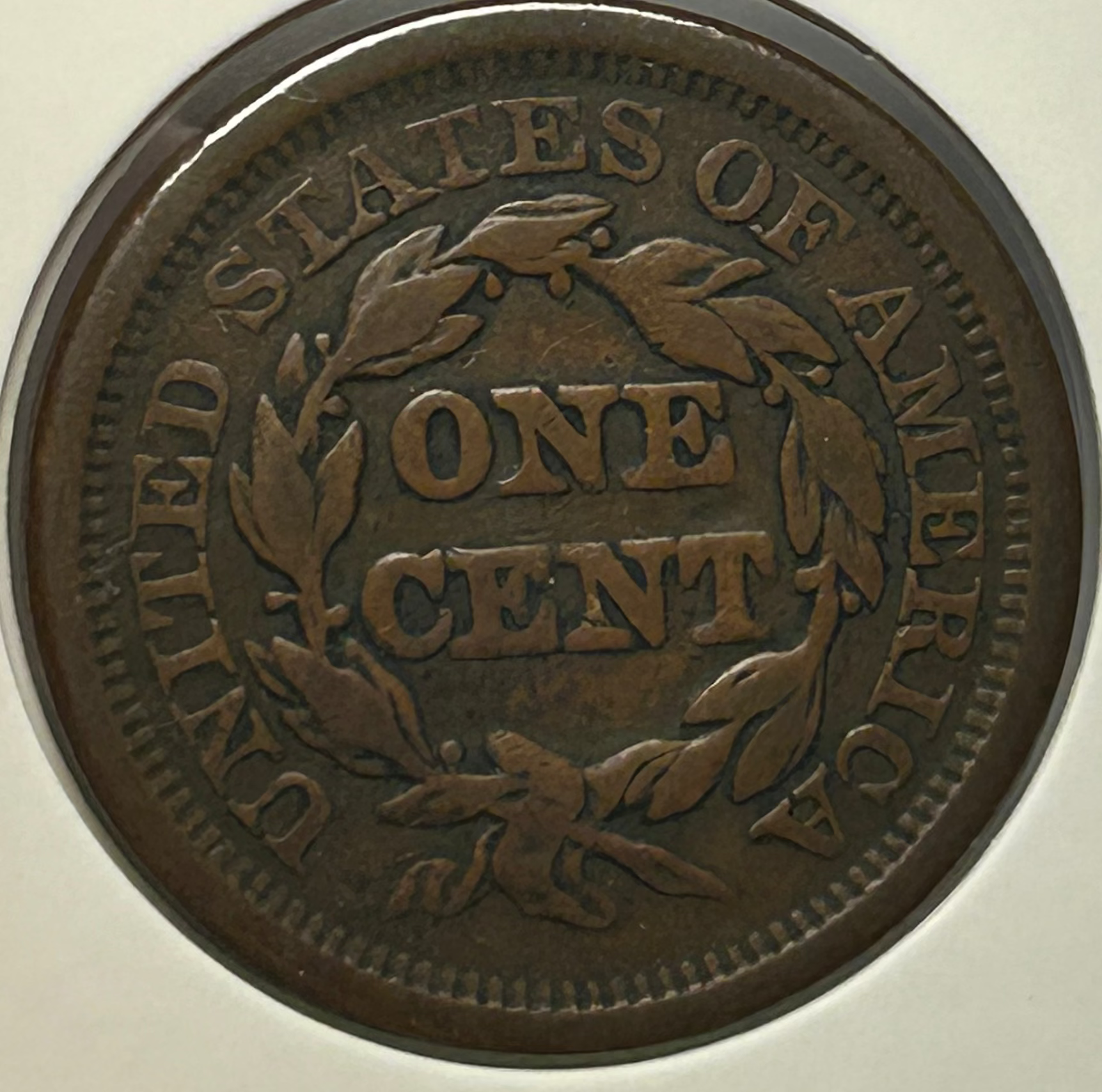 1850 Braided Hair Large Cent