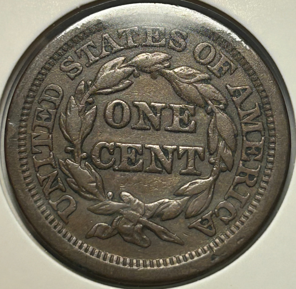 1851 Braided Hair Large Cent