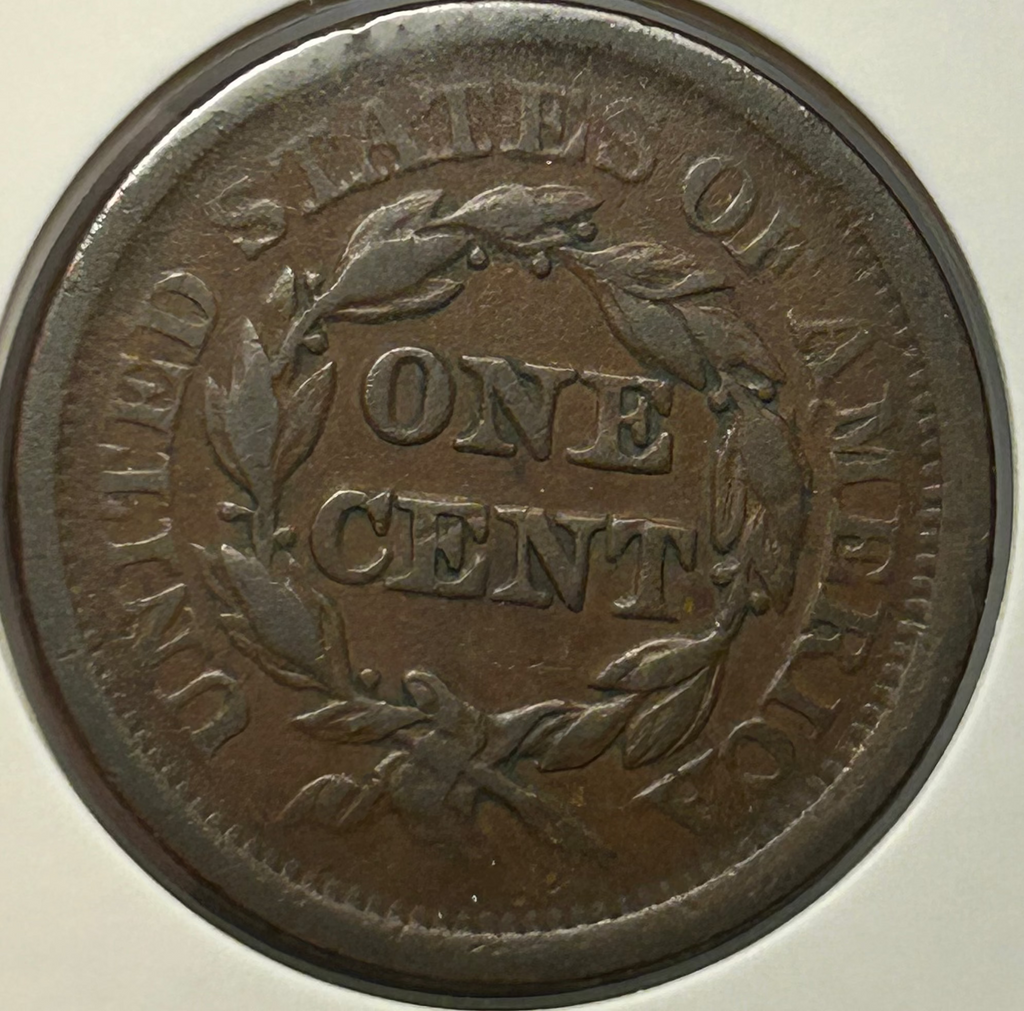 1852 Braided Hair Large Cent
