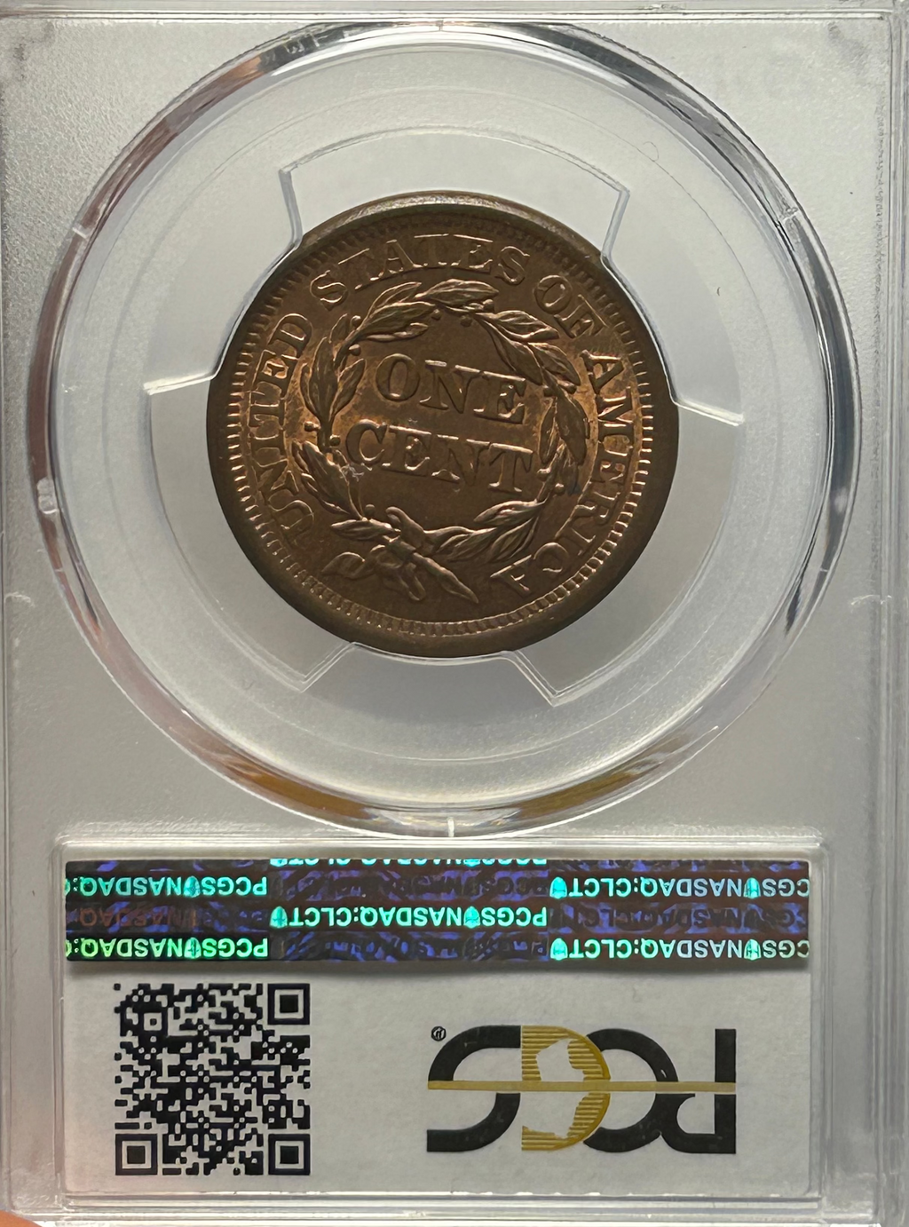 1856 Braided Hair Large Cent - PCGS MS-65  BN CAC