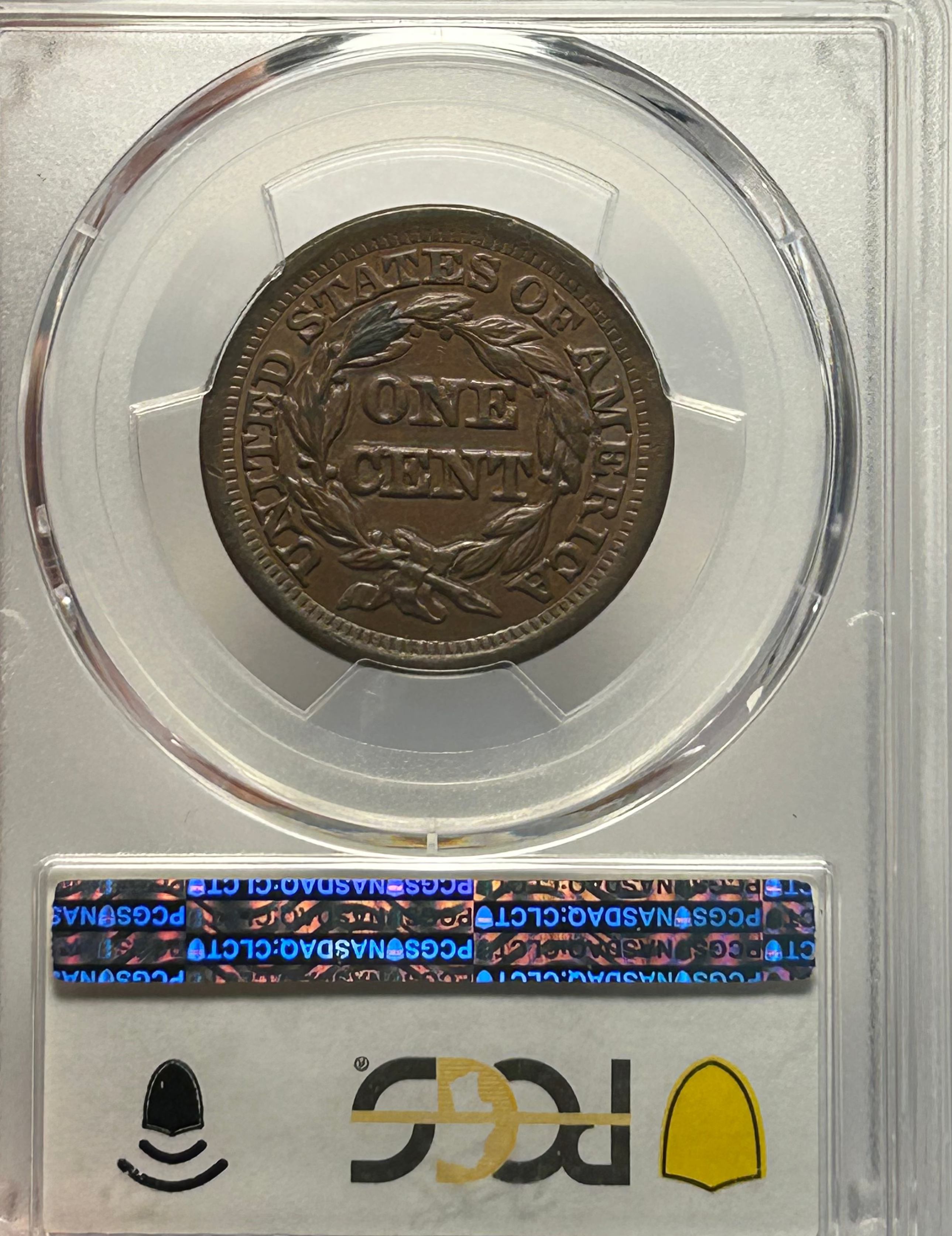 1849 Braided Hair Large Cent - PCGS MS-62 CAC