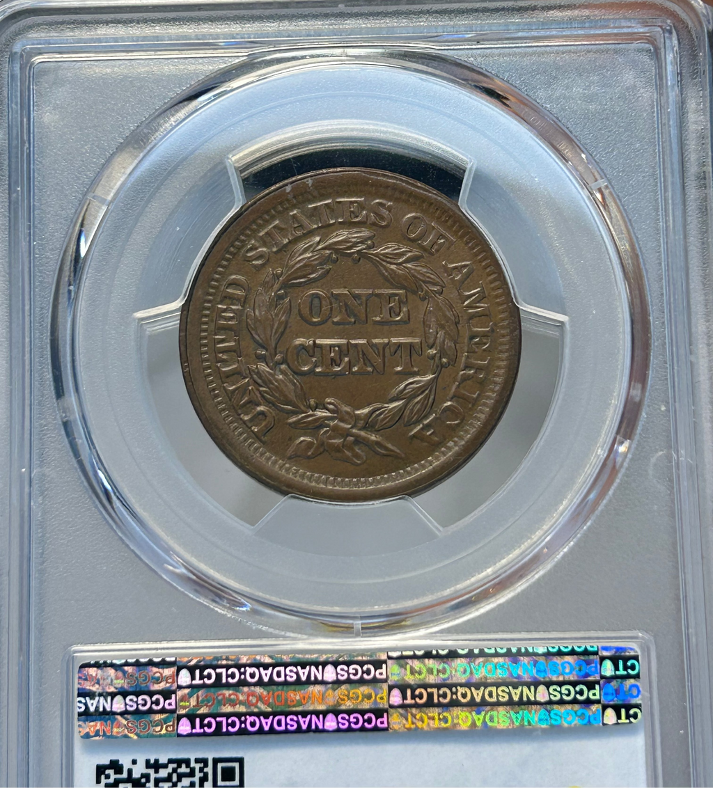 1852 Braided Hair Large Cent - PCGS MS-65 CAC