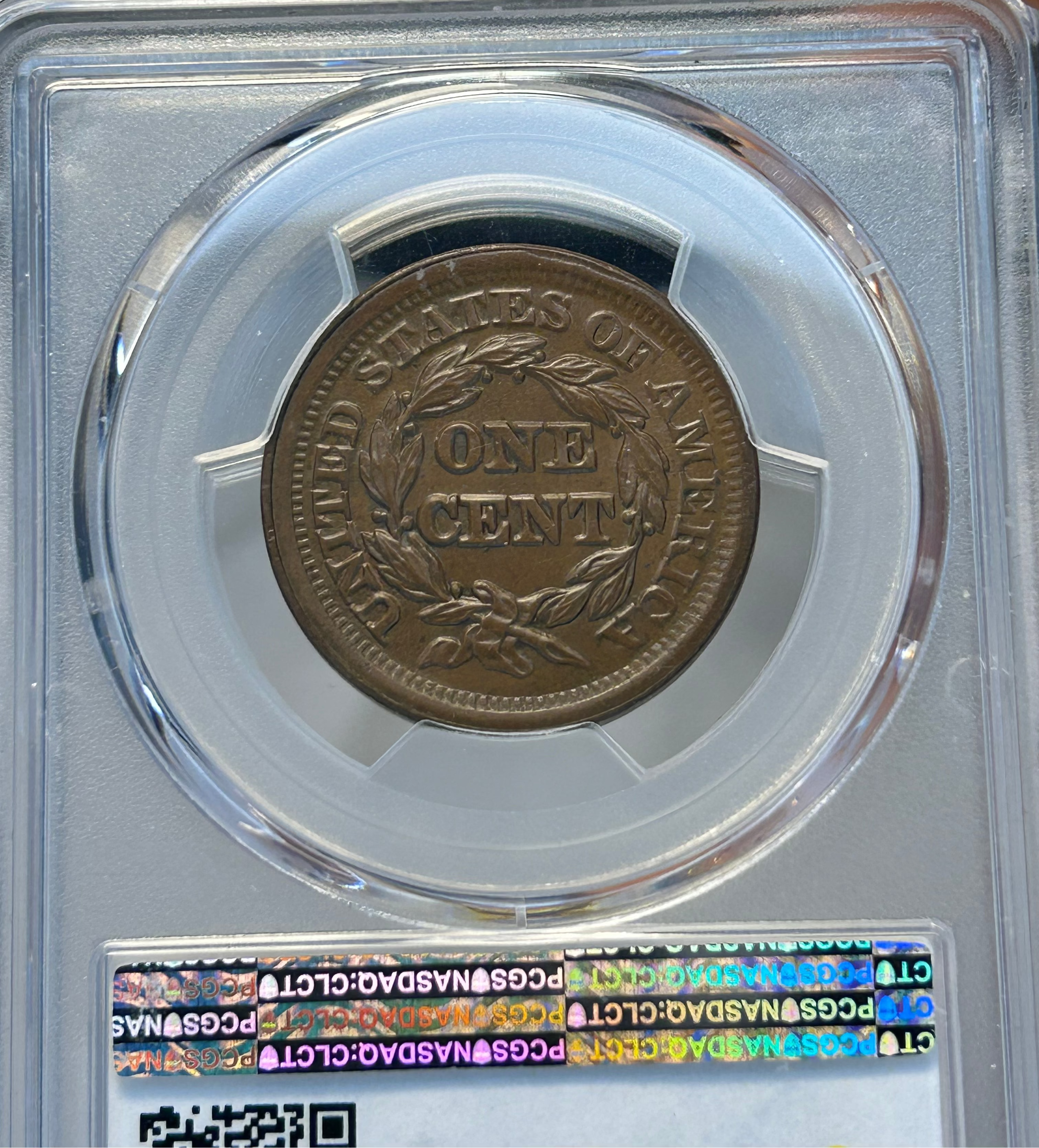 1852 Braided Hair Large Cent - PCGS MS-65 CAC