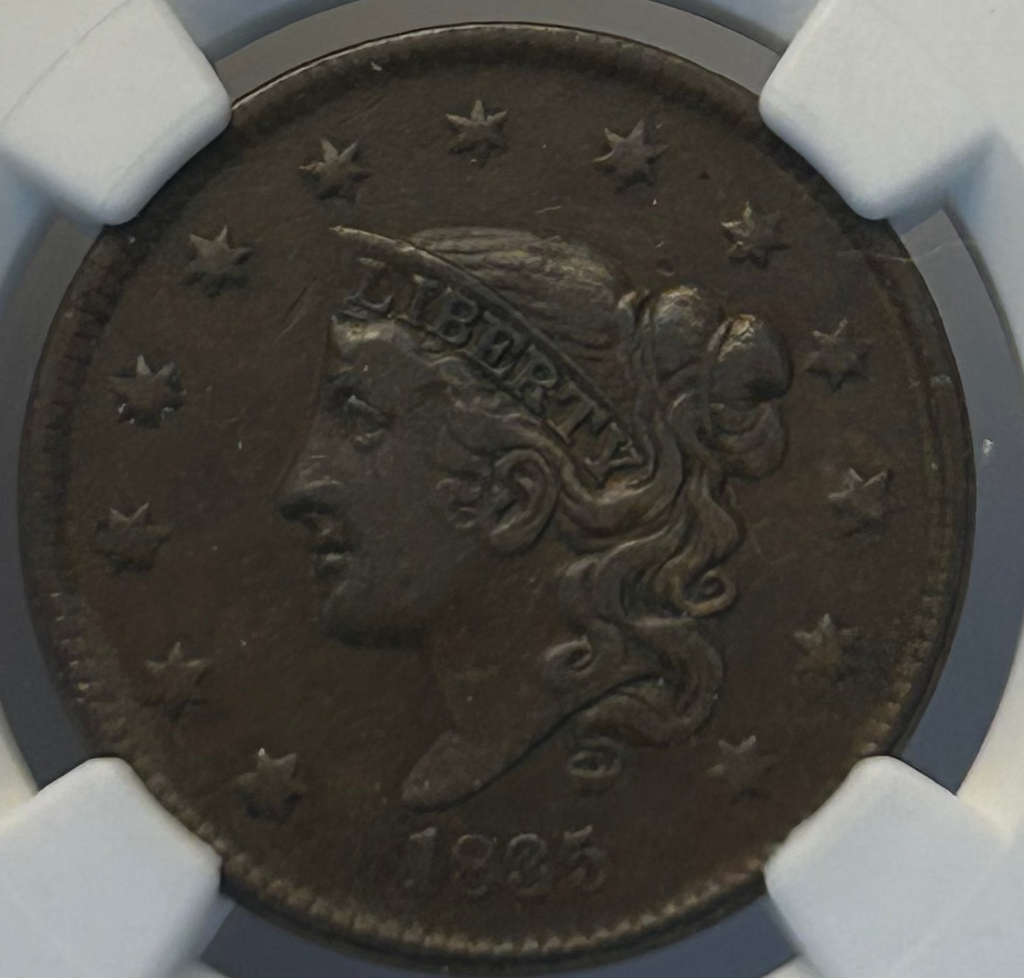 1835 Coronet Head Large Cent - NGC XF-40