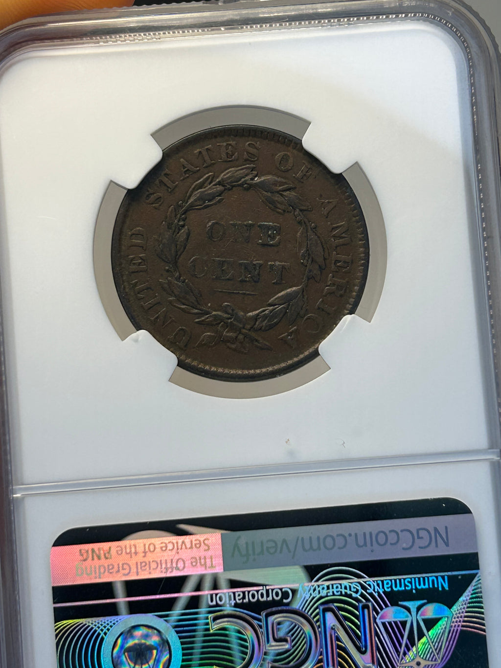 1835 Coronet Head Large Cent - NGC XF-40