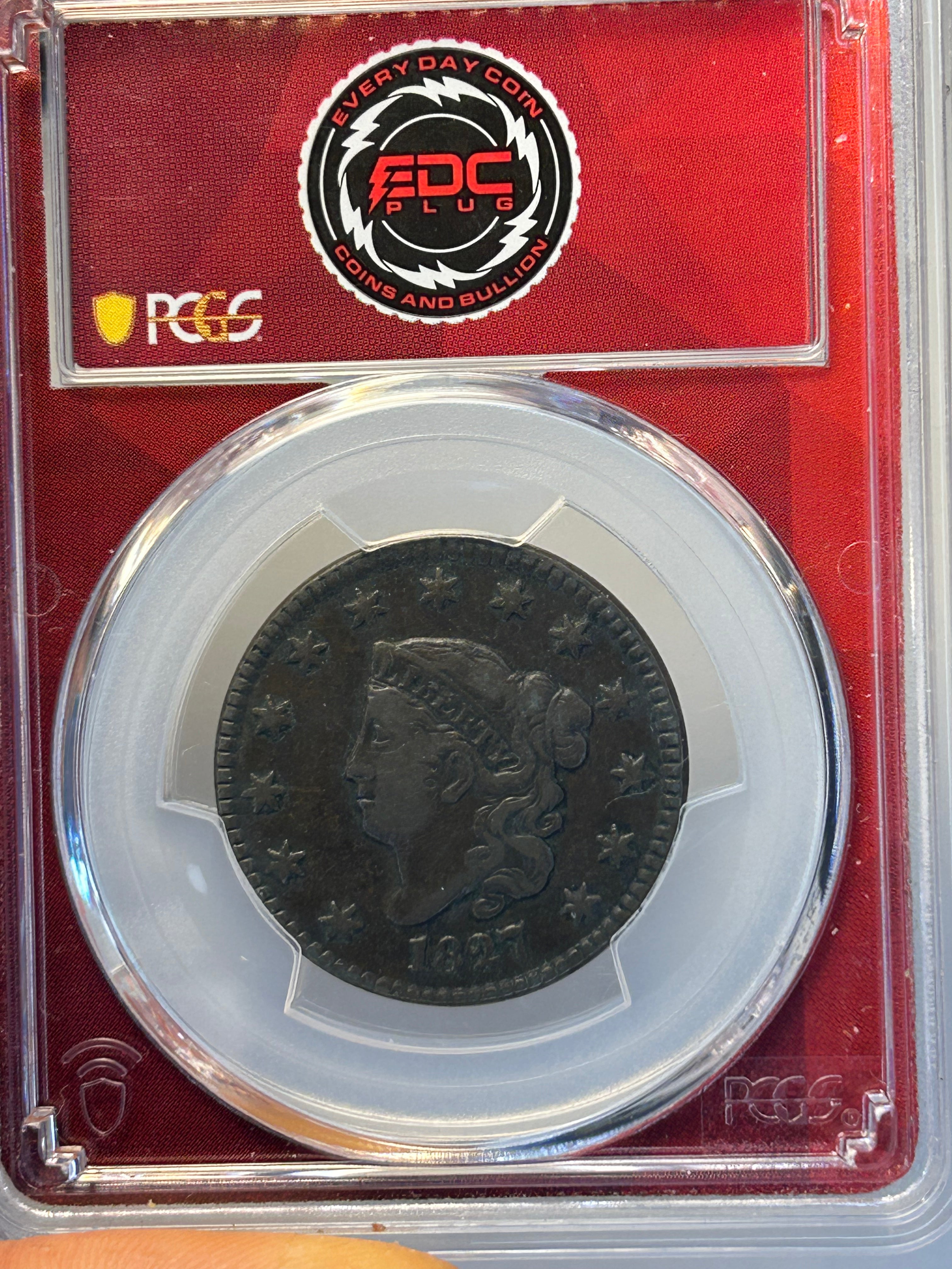 1827 Coronet Head Large Cent - PCGS VF-25