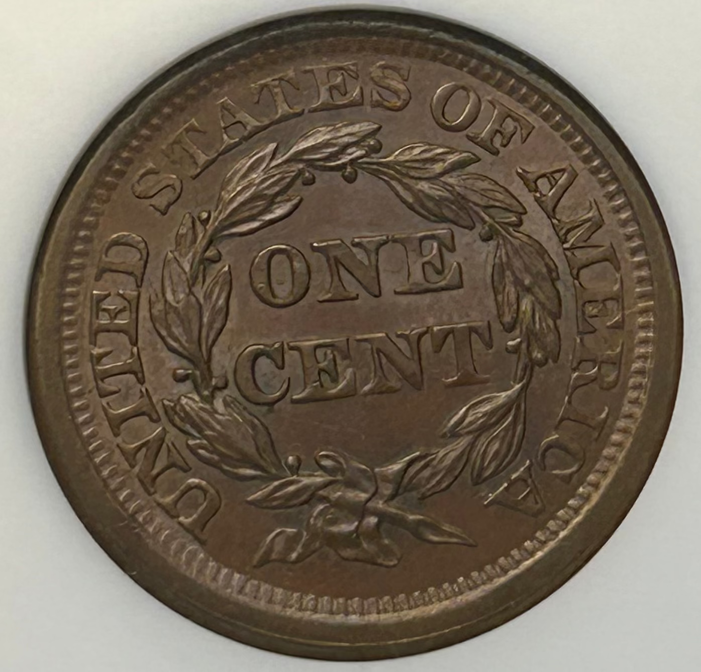 1853 Braided Hair Large Cent - NGC MS-65 BN