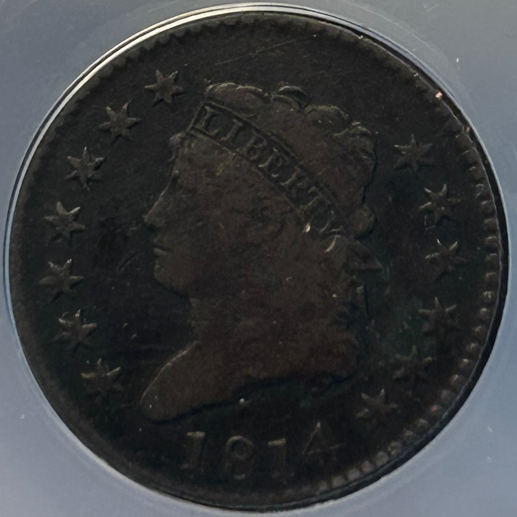 1814 Classic Head Large Cent - ANACS VG-8 Details