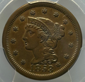 1853 Braided Hair Large Cent - PCGS AU Details (Cleaned)