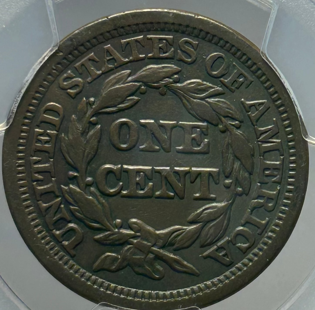 1848 Braided Hair Large Cent - PCGS XF Details (Cleaned)
