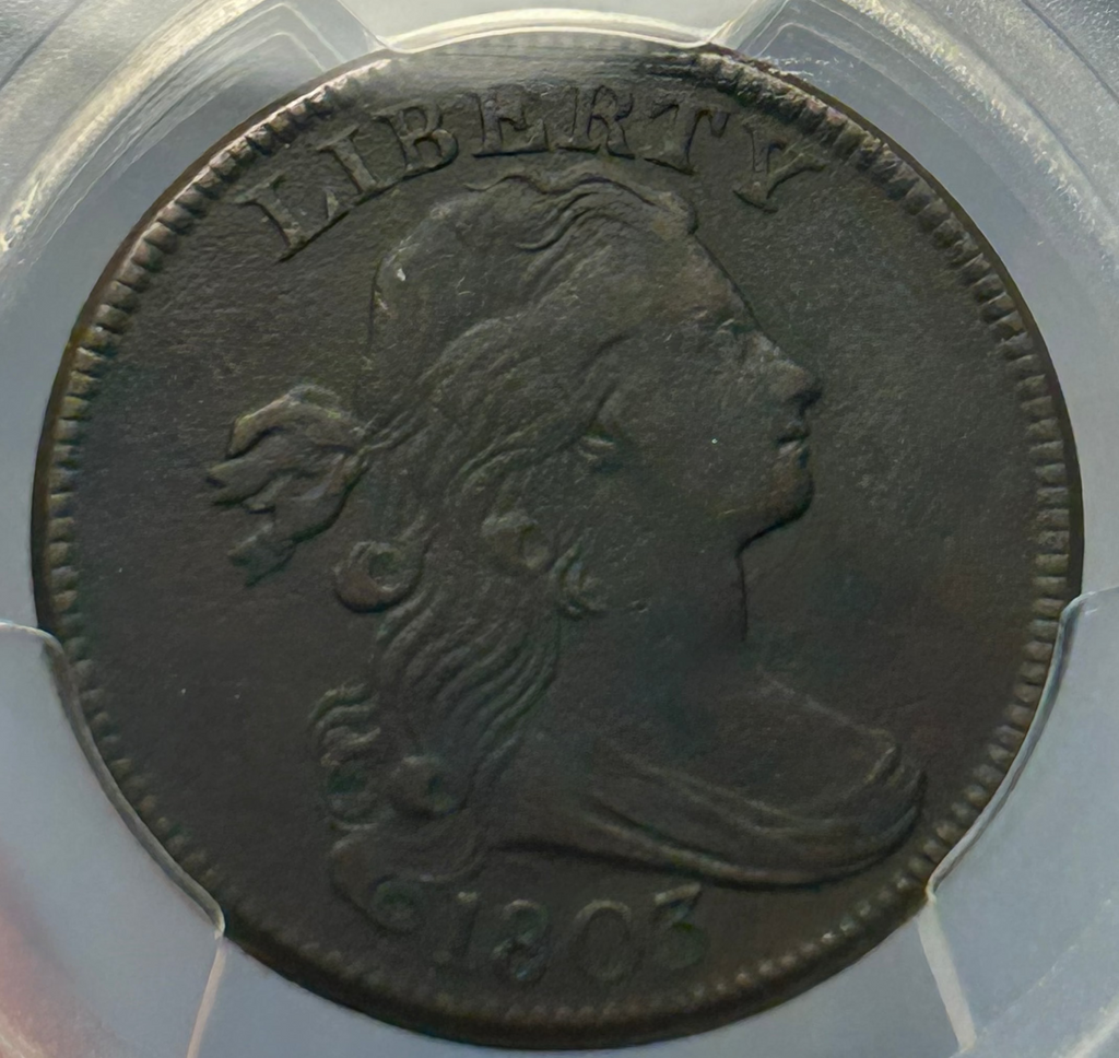 1803 Draped Bust Large Cent - PCGS XF Details (Environmental Damage)