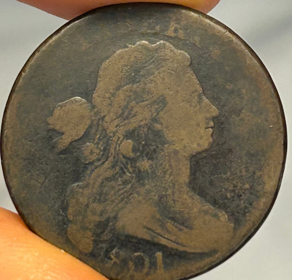 1801 Draped Bust Large Cent - VG Details