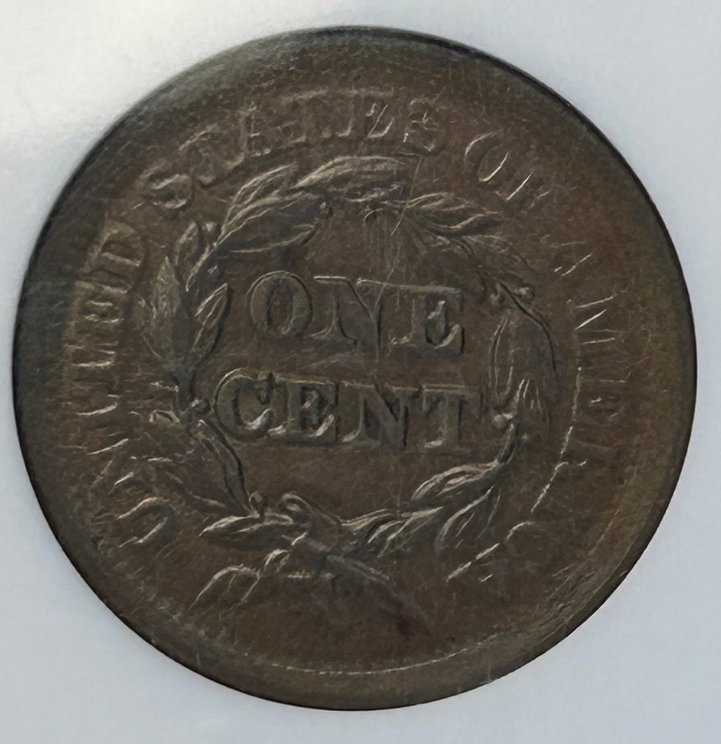 1852 Braided Hair Large Cent - NGC MS-64 BN