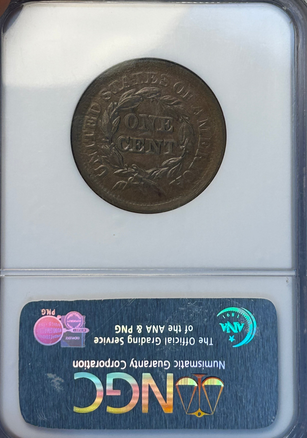 1852 Braided Hair Large Cent - NGC MS-64 BN