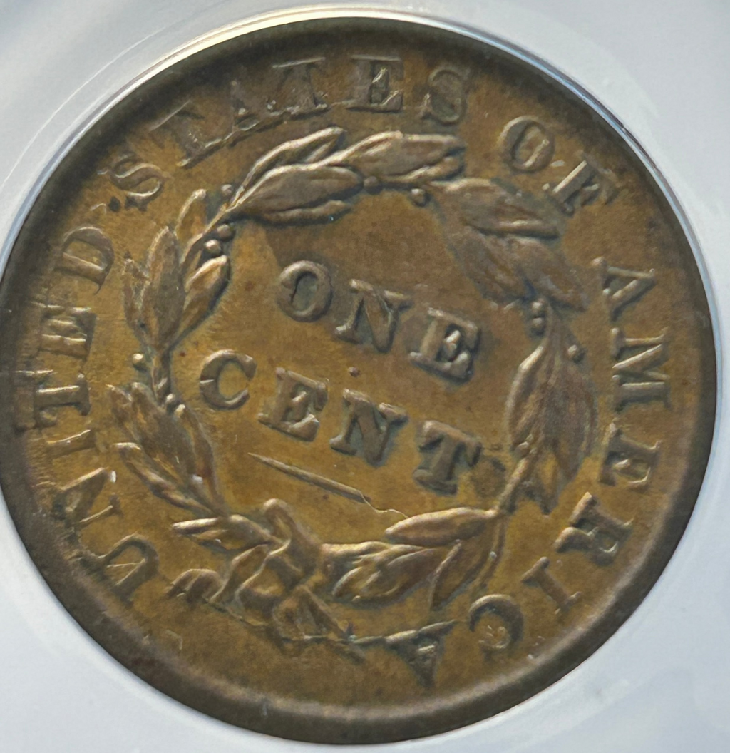 1833 Coronet Head Cent - ANACS VF-30
