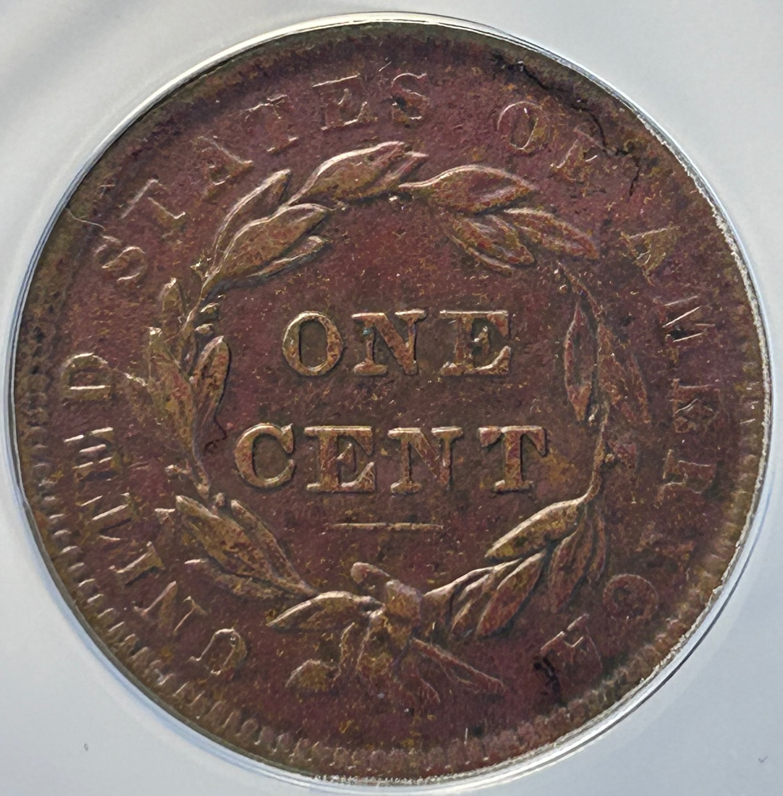 1839 Coronet Head Large Cent - ANACS EF-40