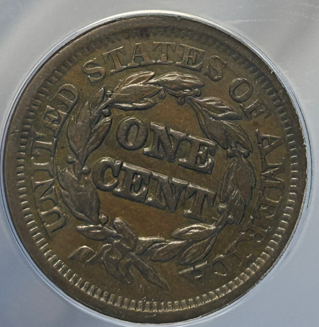 1847 Braided Hair Large Cent - ANACS EF-45