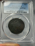 Coin in a protective case with grading label, held by a hand