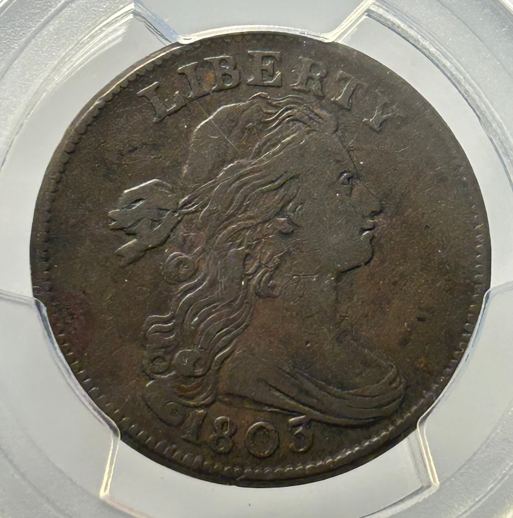 1803 Draped Bust Large Cent - PCGS VF35