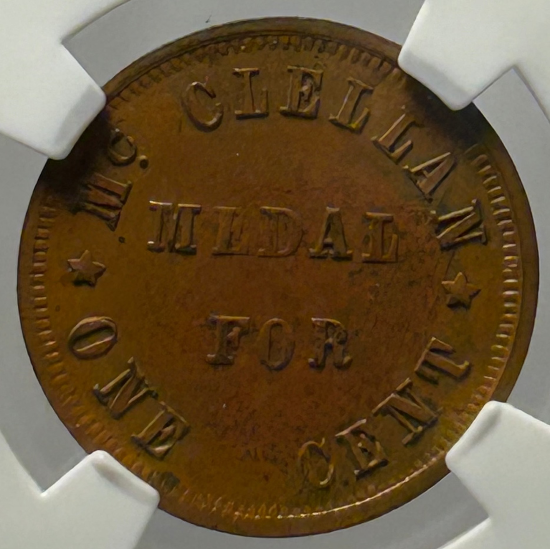 F-140/394 Little Mack Civil War Token - NGC MS-62