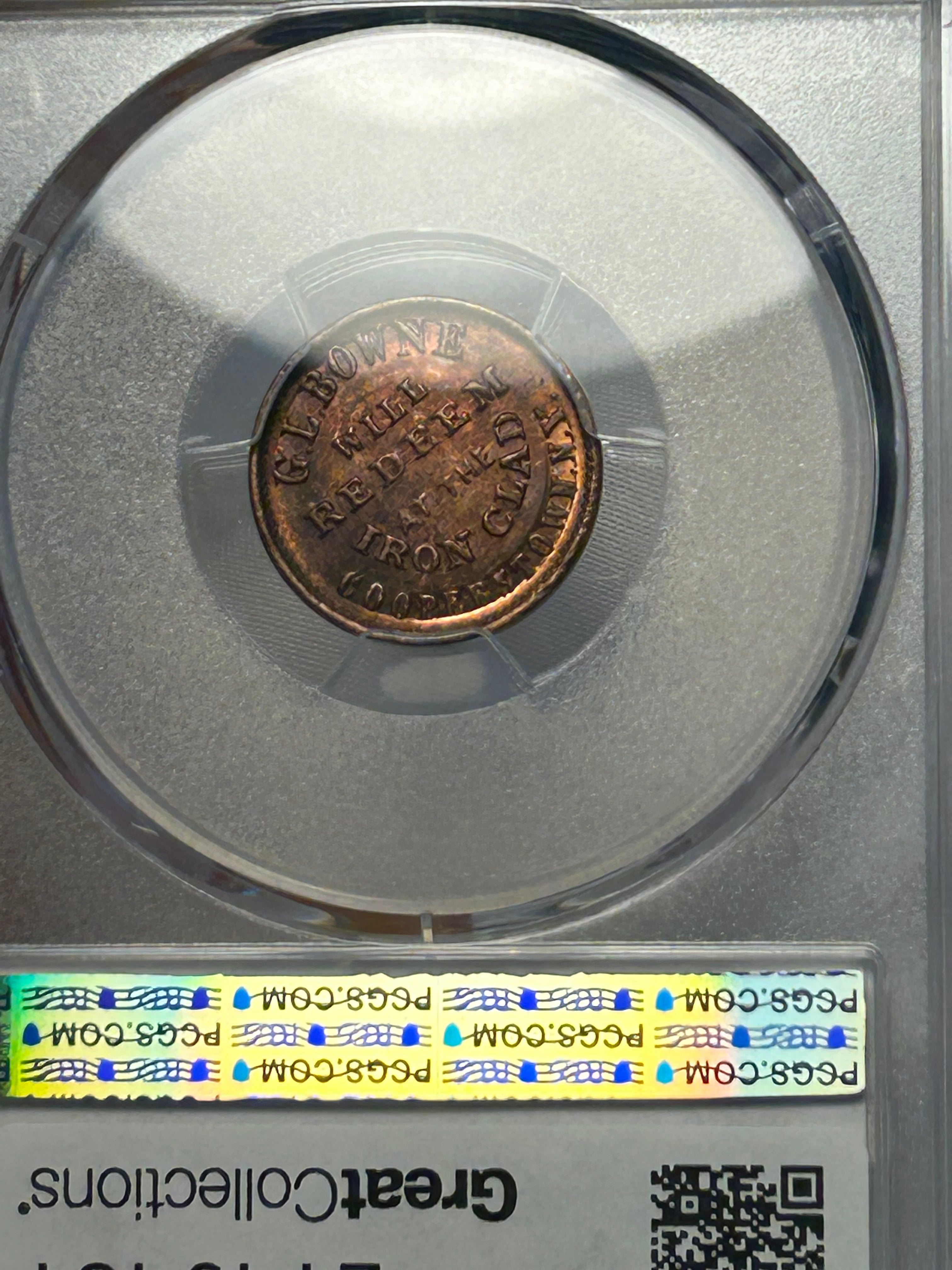 1861-65 F-145B-1a Civil War Token - PCGS MS-63 RB