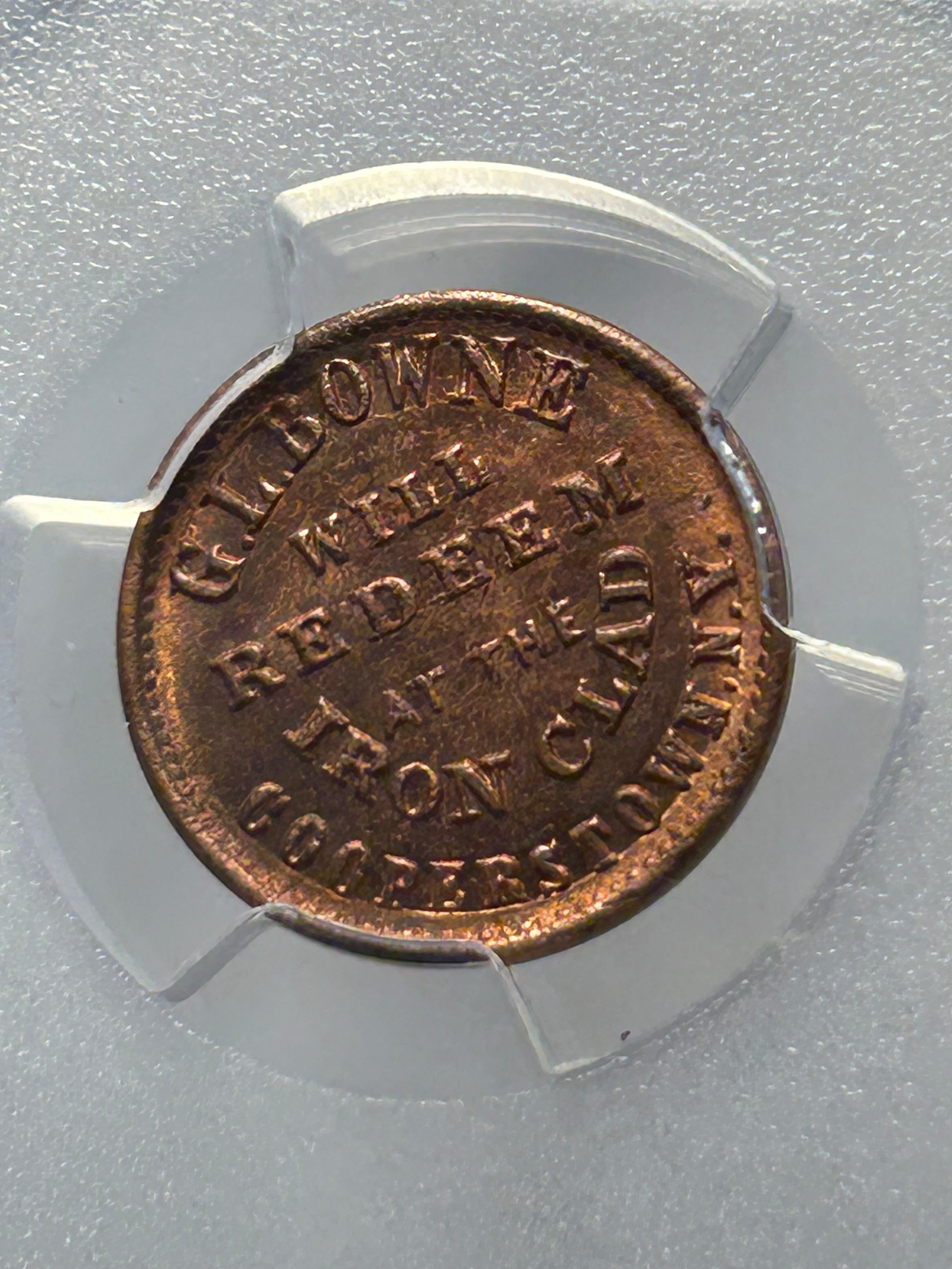 1861-65 F-145B-1a Civil War Token - PCGS MS-63 RB
