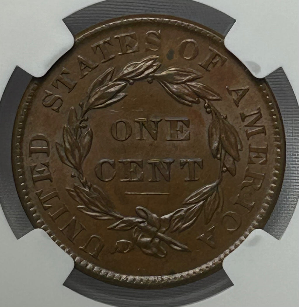 1837 Coronet Head Large Cent - NGC MS-64 CAC