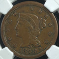 1848 Braided Hair Large Cent - NGC AU-53