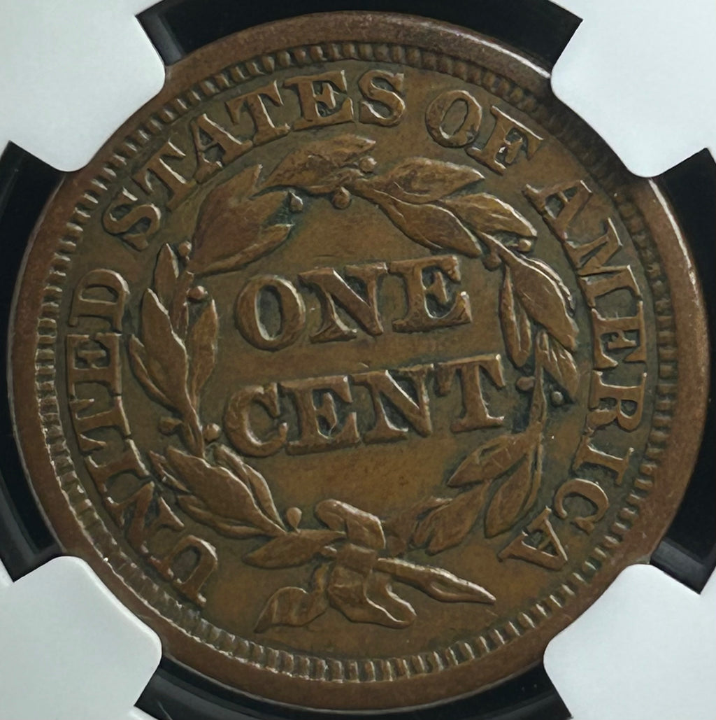 1848 Braided Hair Large Cent - NGC AU-53