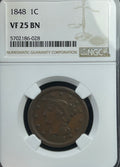1848 Braided Hair Large Cent - NGC VF-25