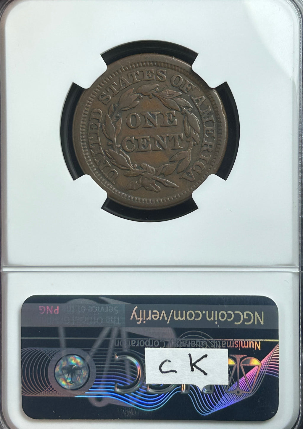 1848 Braided Hair Large Cent - NGC VF-25